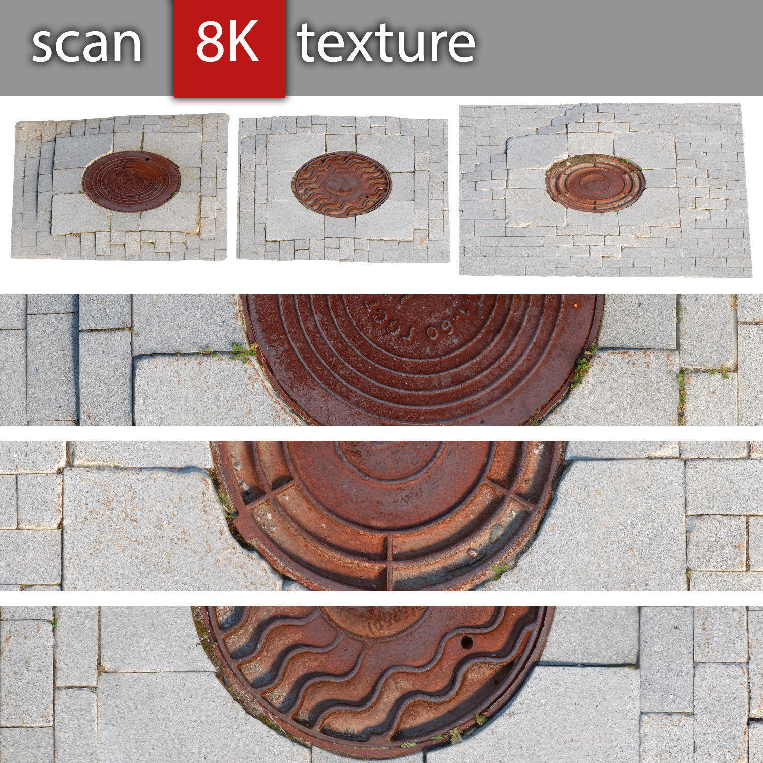 Road hatches 4 3D model_0