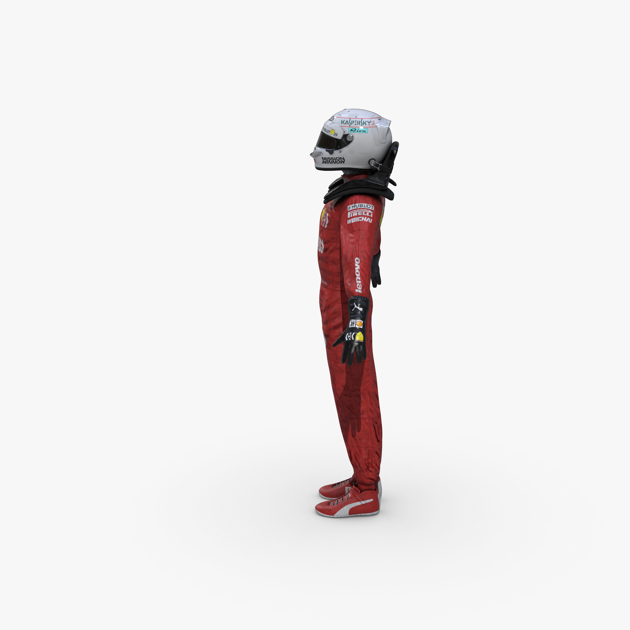 Sebastian Vettel 2019 Low-poly 3D model_8