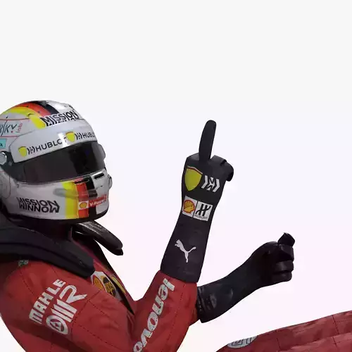 Sebastian Vettel 2019 Low-poly 3D model Sebastian Vettel 2019 Low-poly 3D model