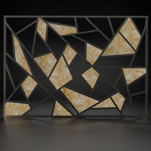 decorative wall panel Low-poly 3D model