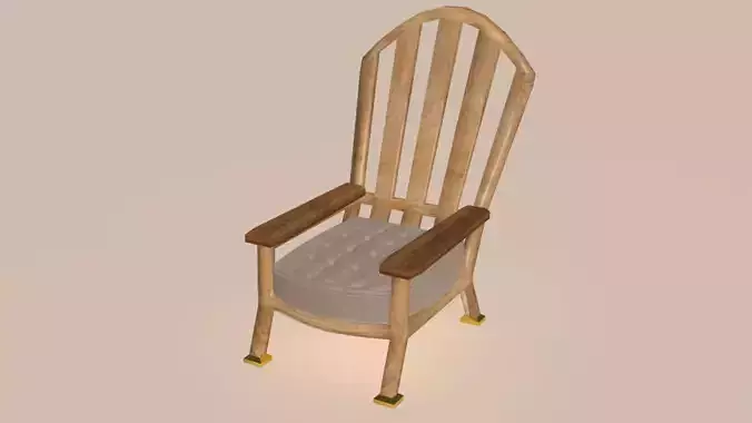 Modern wooden and cotton launch chair