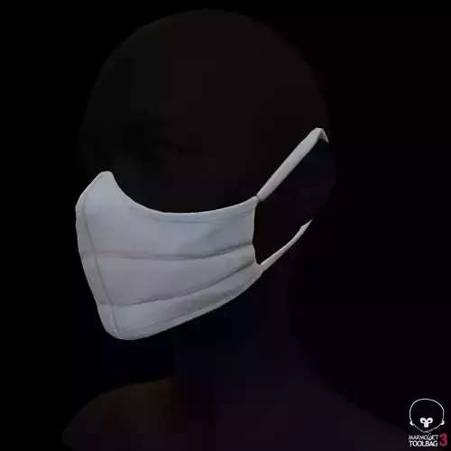 Diy corona protection mask  Low-poly 3D model