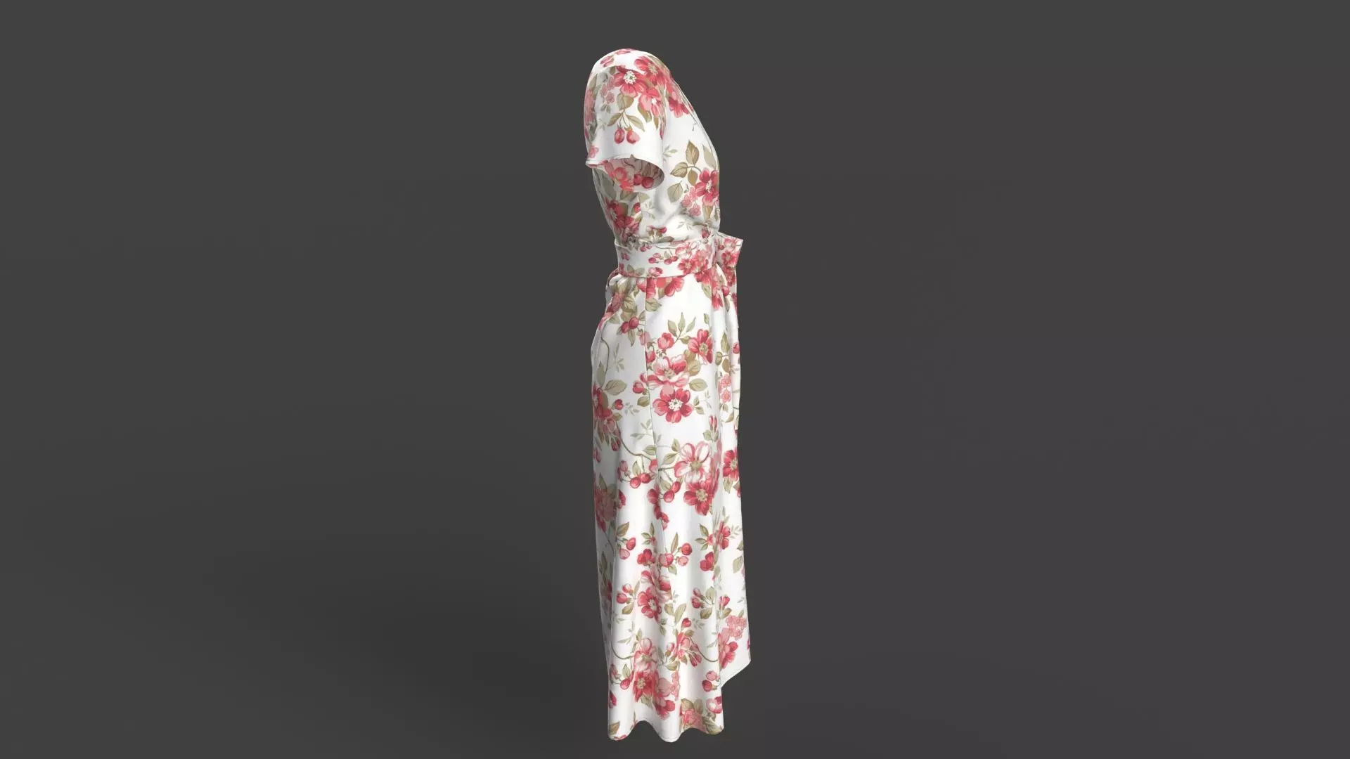 High Qualtity Stylish Designer Women Wrap Dress 3D model 3D model_5