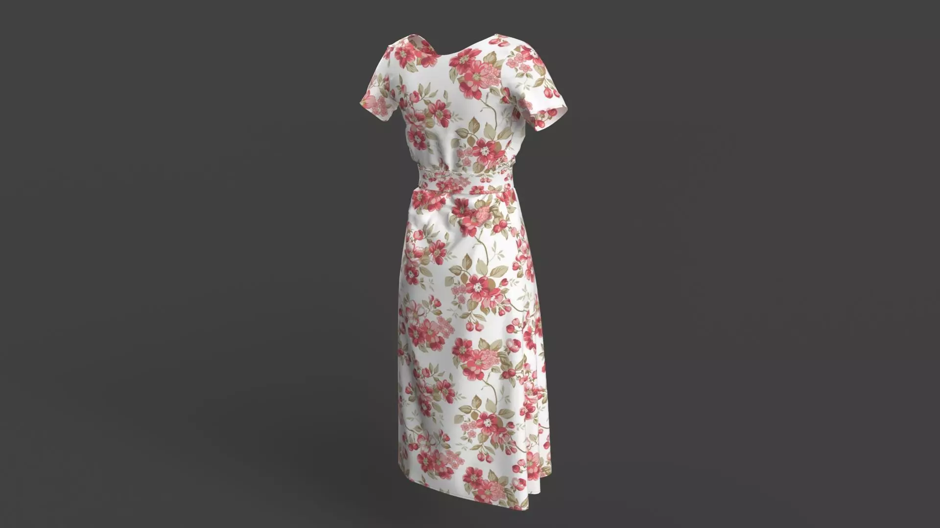 High Qualtity Stylish Designer Women Wrap Dress 3D model 3D model_7