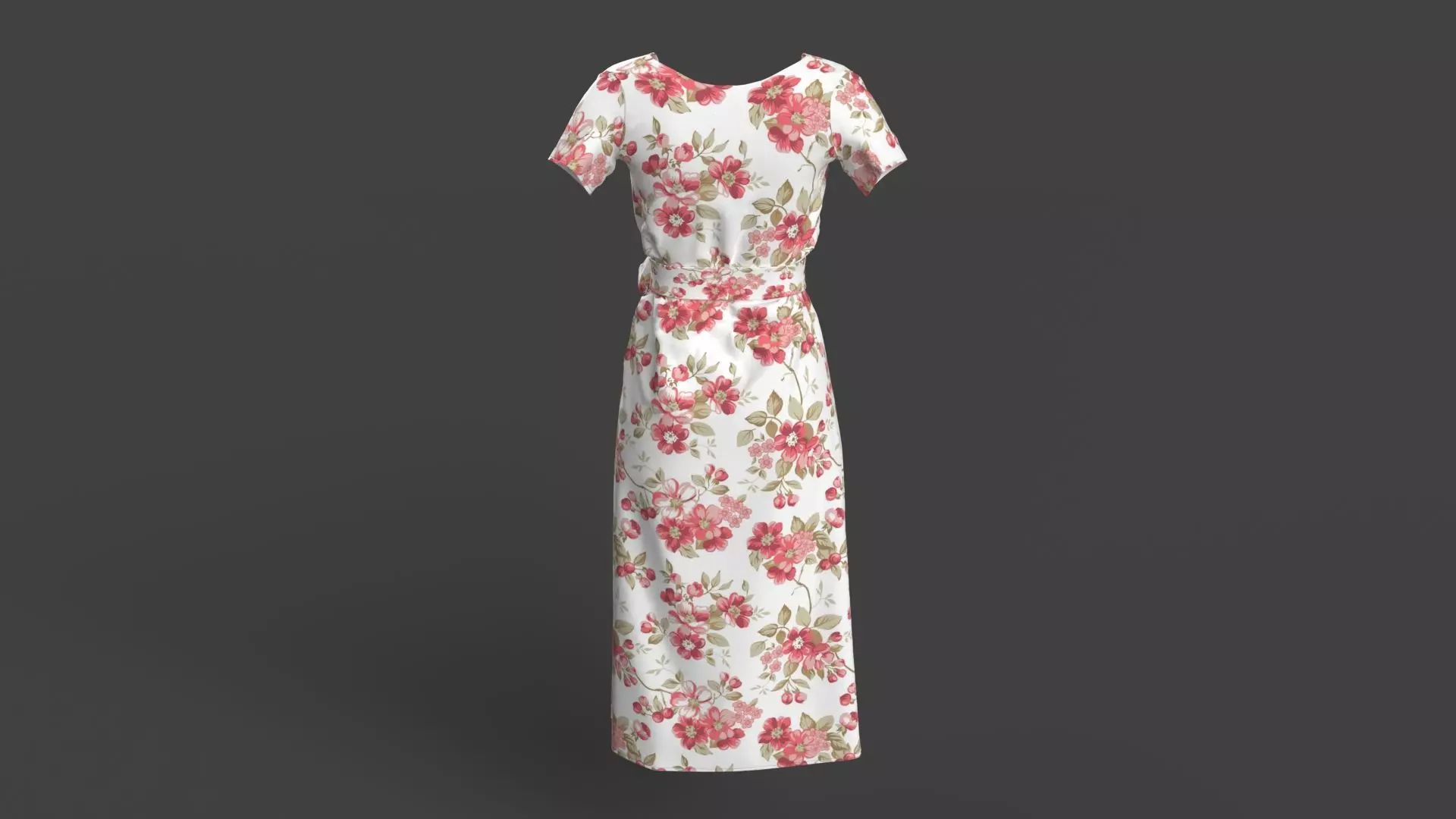 High Qualtity Stylish Designer Women Wrap Dress 3D model 3D model_8