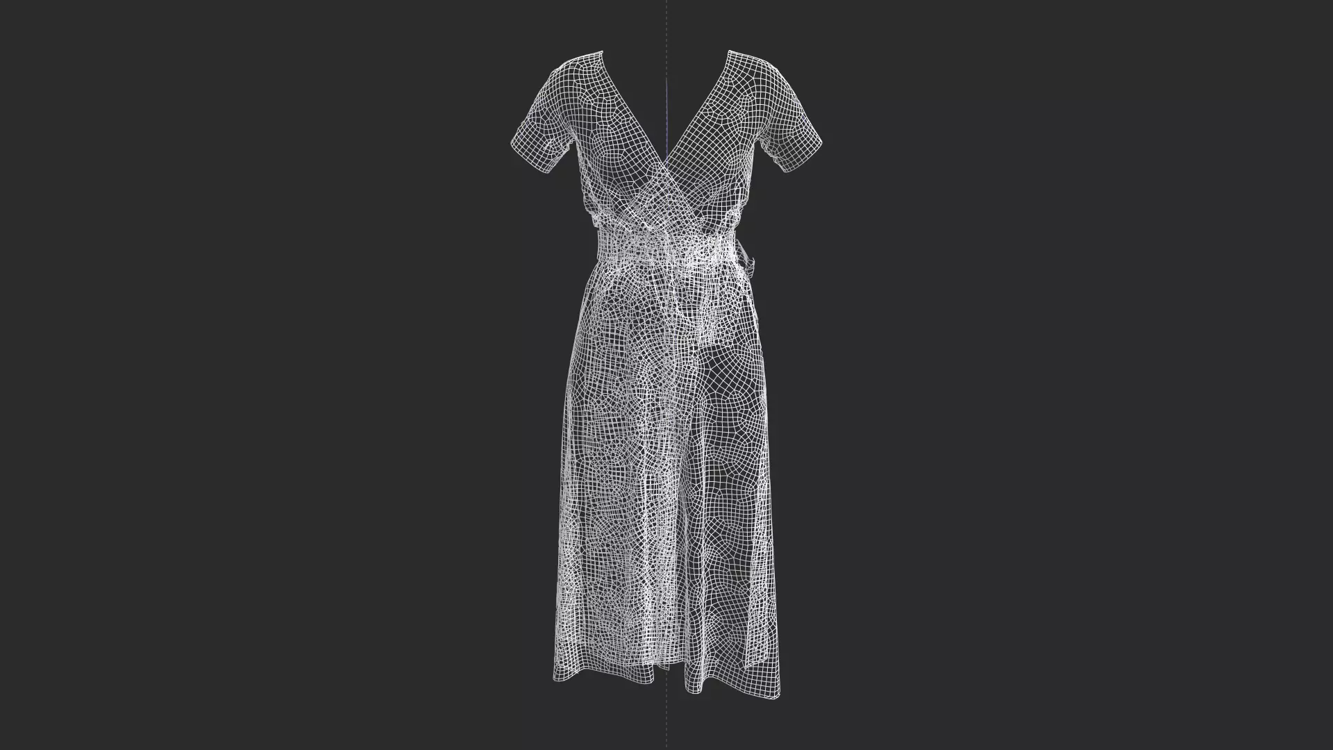 High Qualtity Stylish Designer Women Wrap Dress 3D model 3D model_14