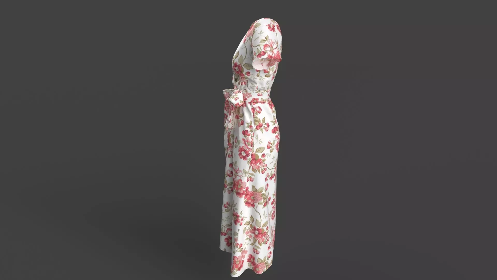 High Qualtity Stylish Designer Women Wrap Dress 3D model 3D model_11