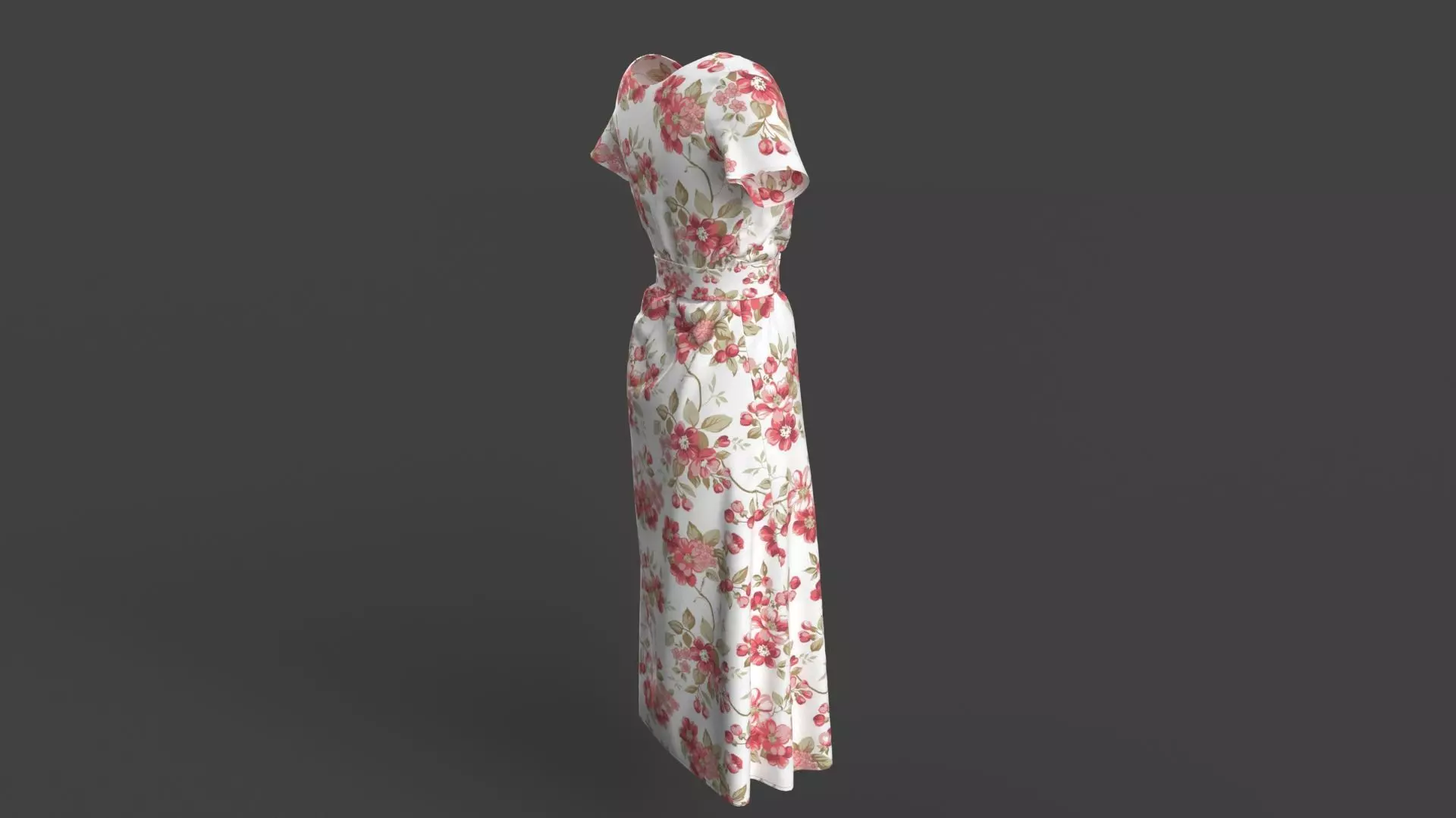 High Qualtity Stylish Designer Women Wrap Dress 3D model 3D model_6