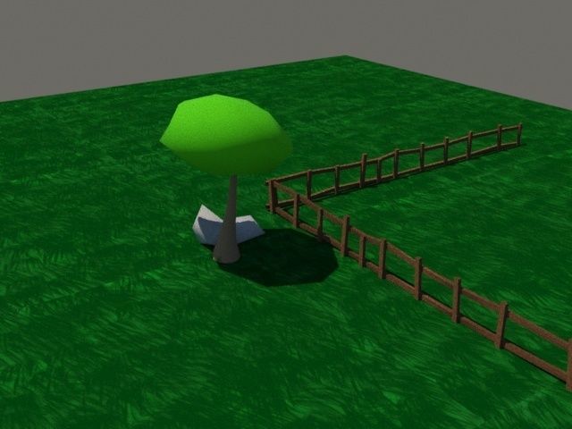 Basic Farm Scene Free low-poly 3D model_1