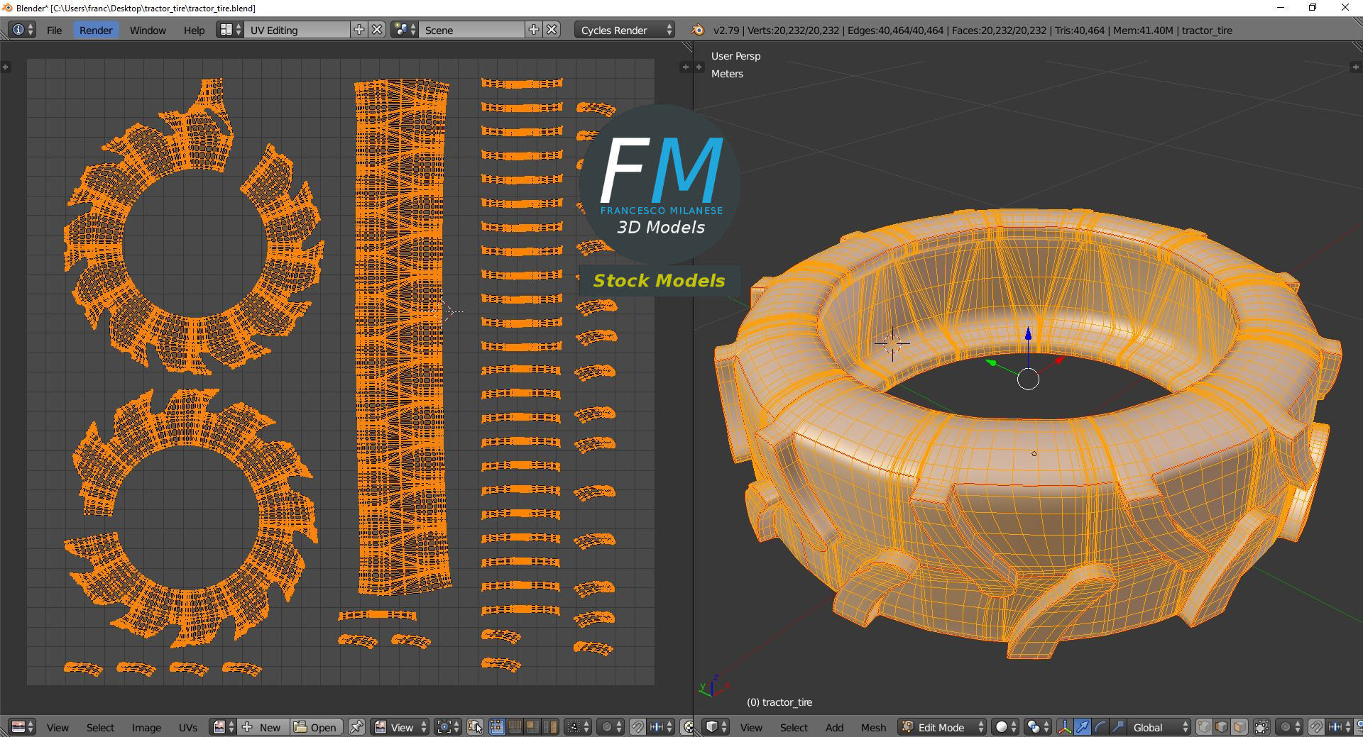 Tractor tire 3D model_10