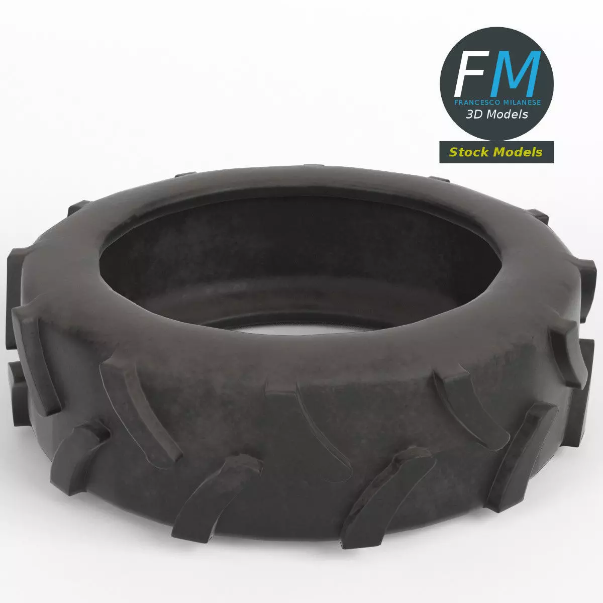 Tractor tire 3D model_0