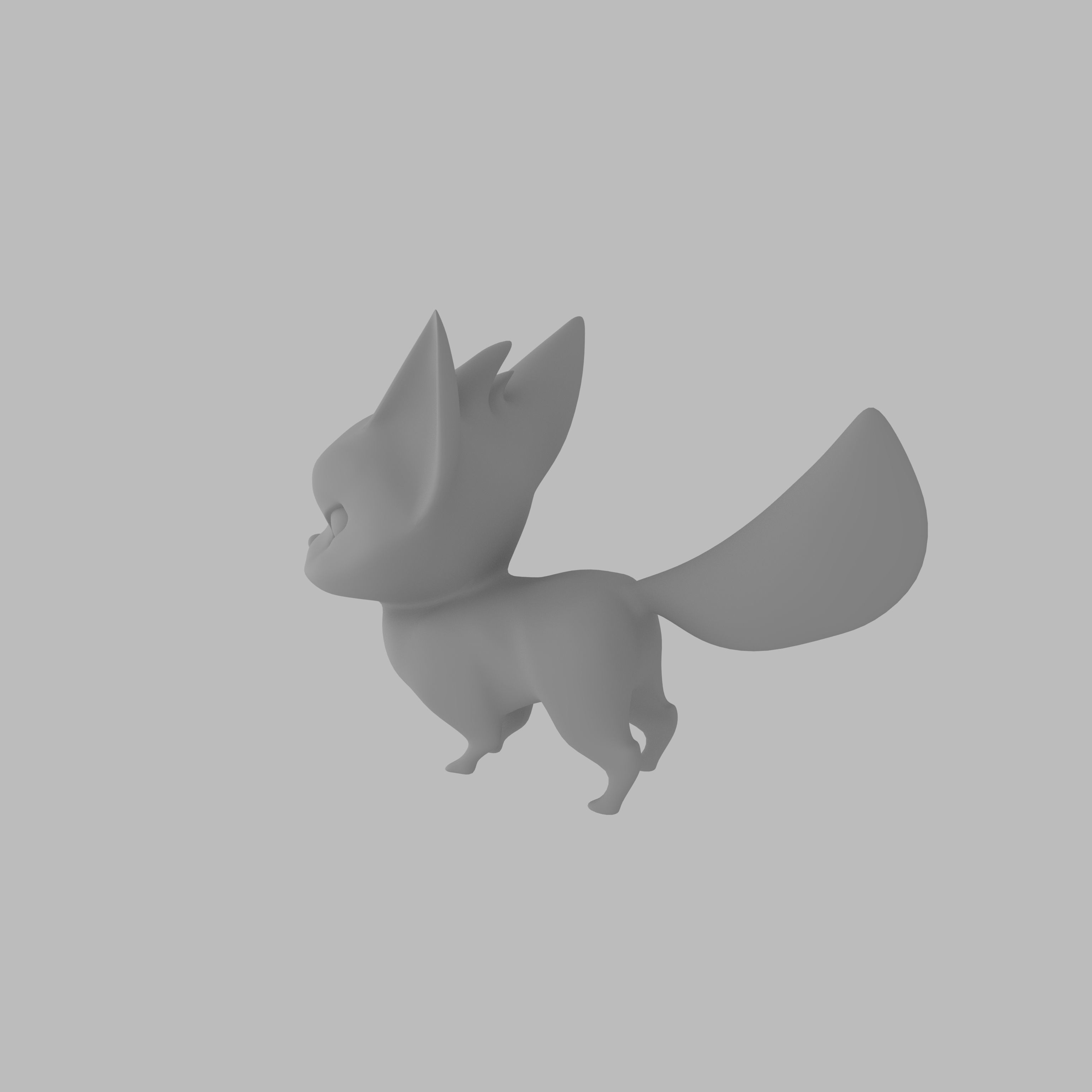 Game ready Fox Low-poly 3D model_4