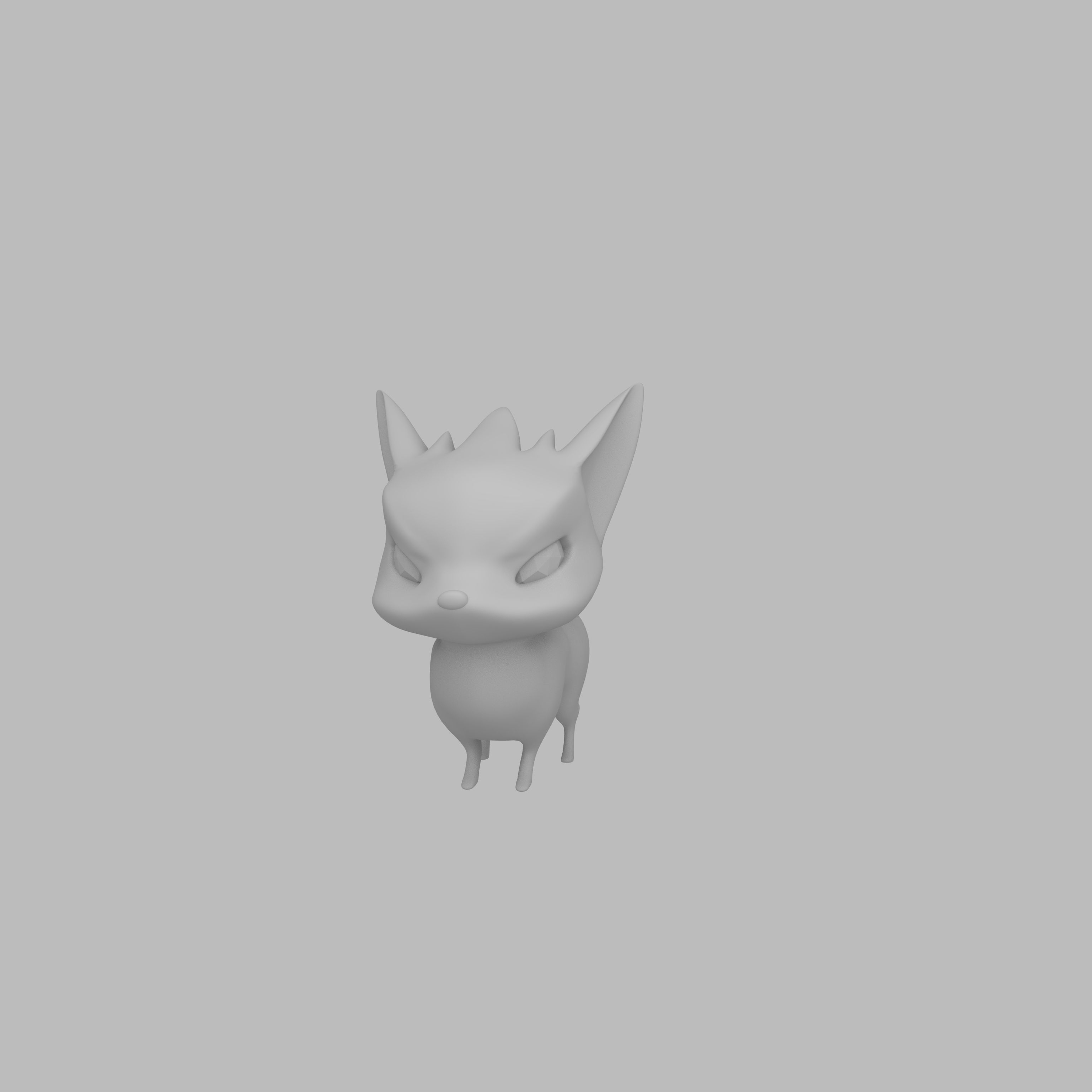 Game ready Fox Low-poly 3D model_1