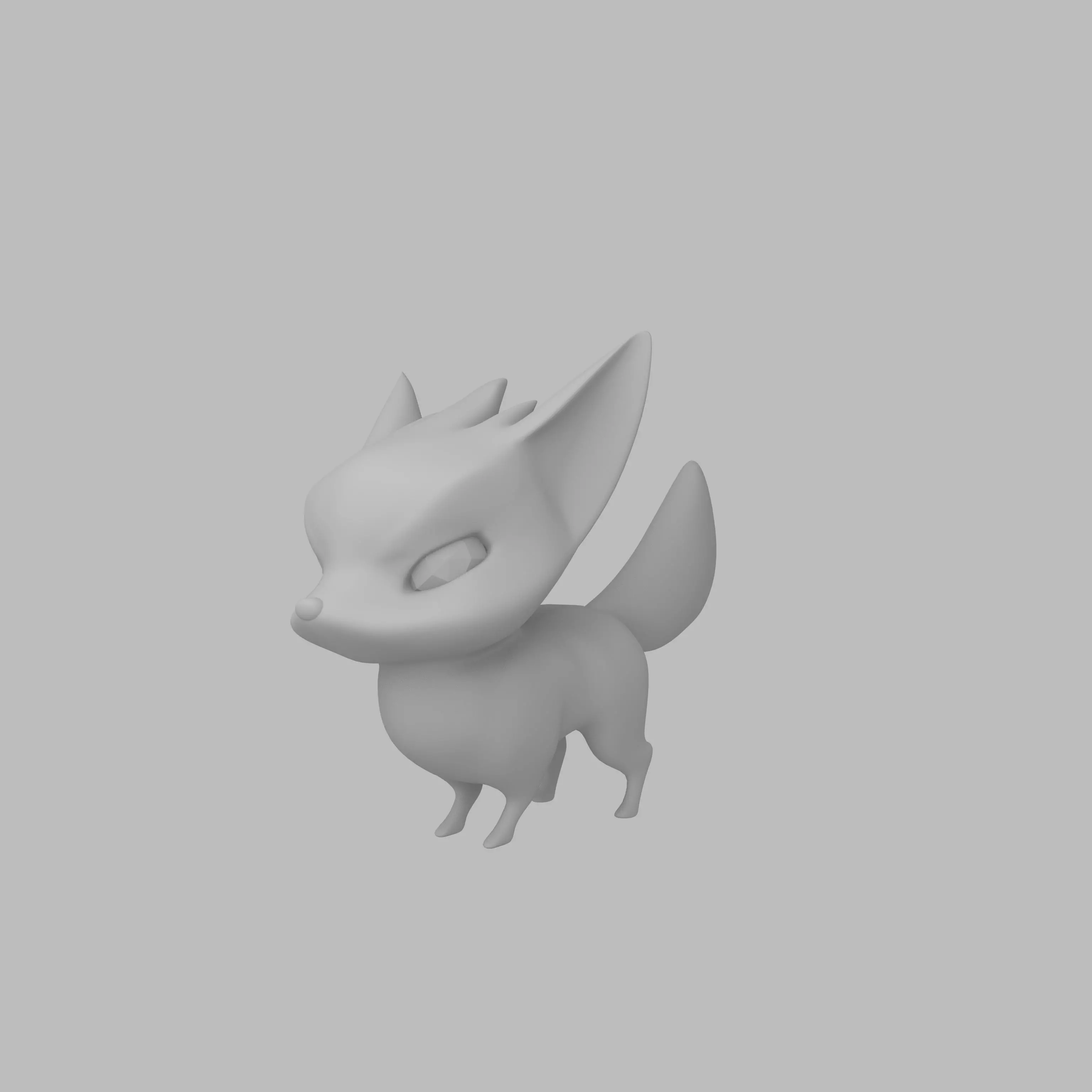 Game ready Fox Low-poly 3D model_0