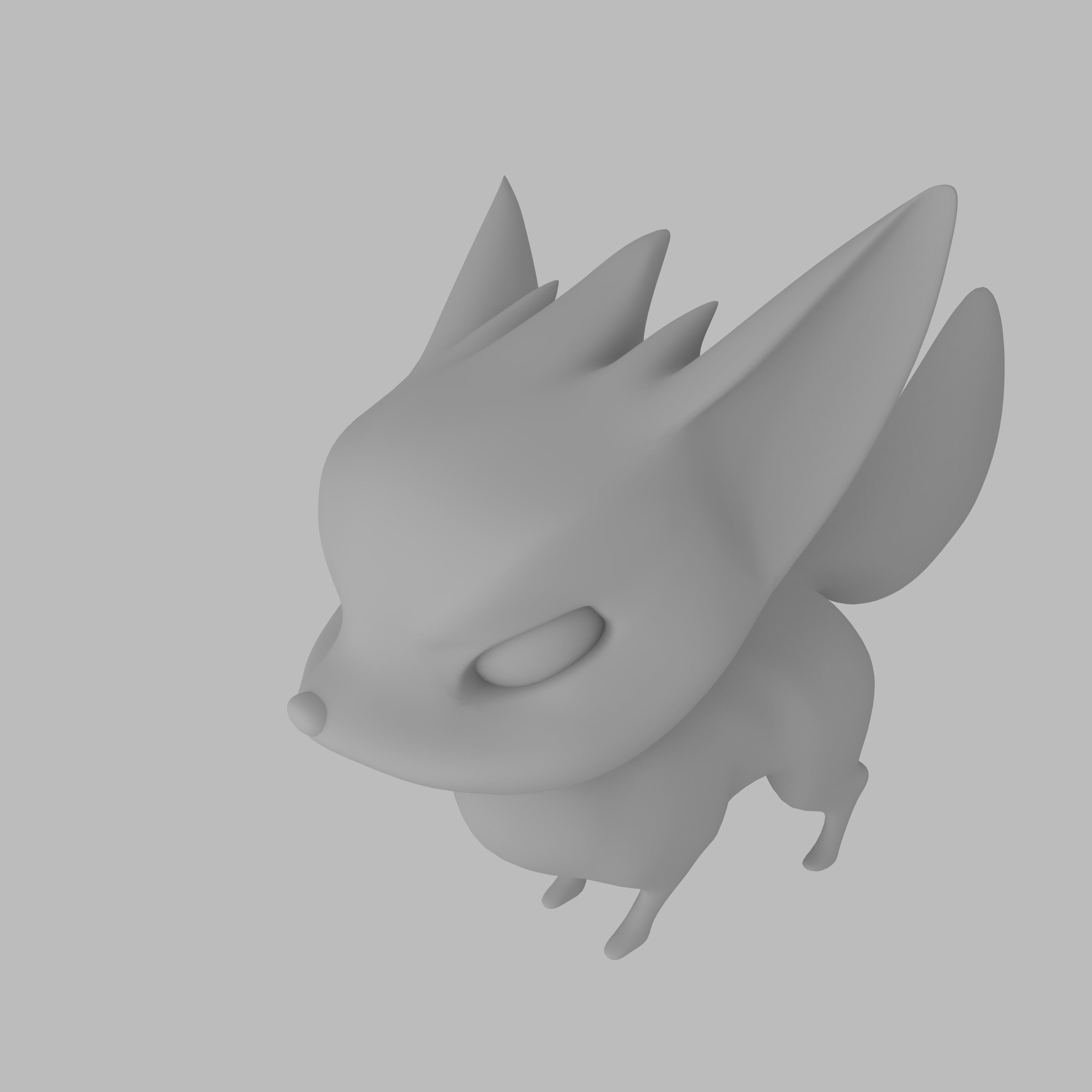 Game ready Fox Low-poly 3D model_3