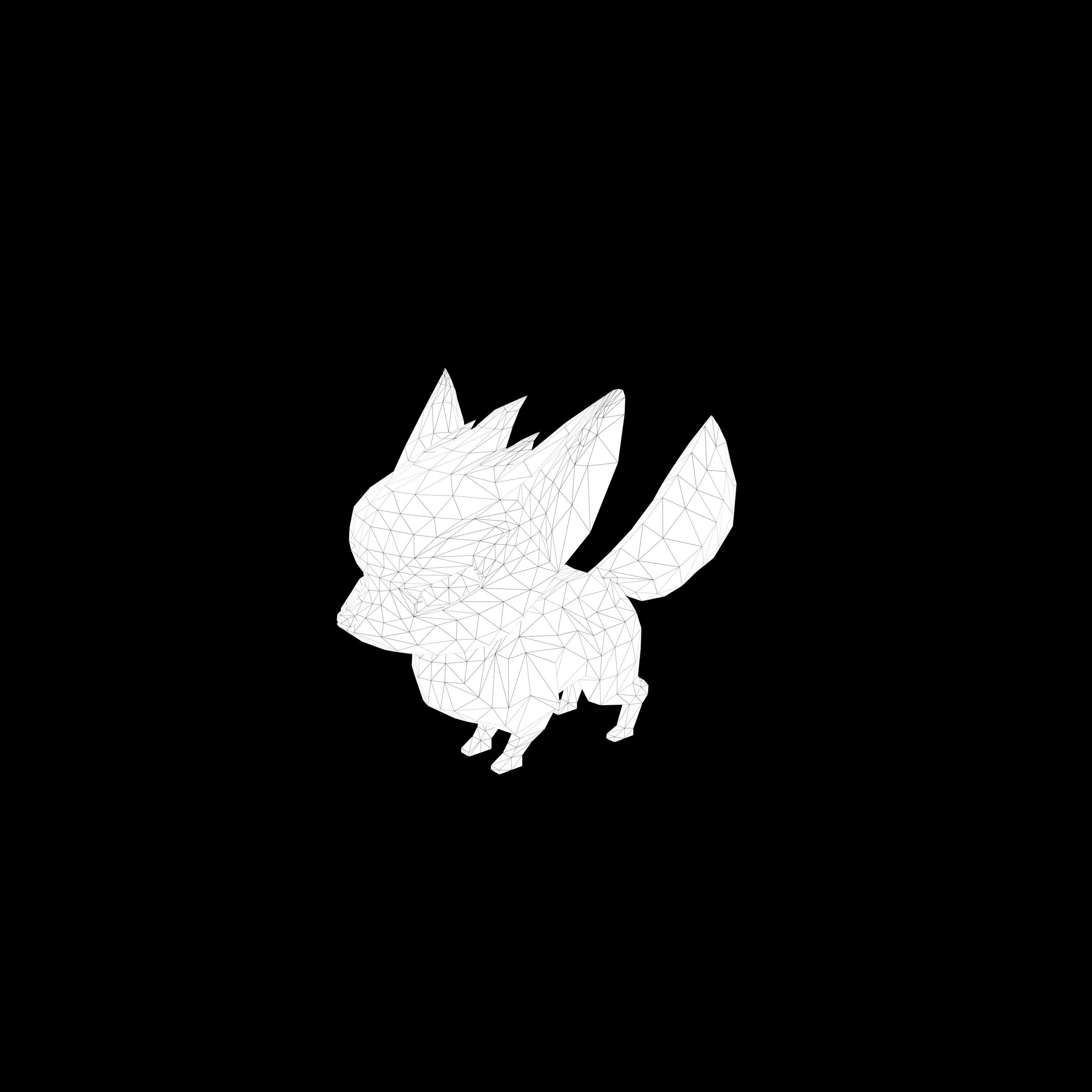 Game ready Fox Low-poly 3D model_5