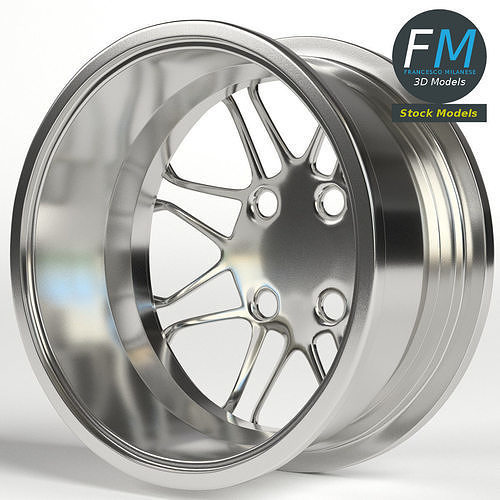 Car wheel rim 3D model 4