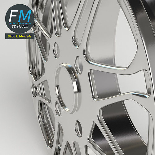 Car wheel rim 3D model 2