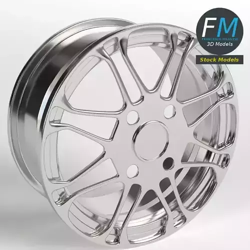 Car wheel rim 3D model