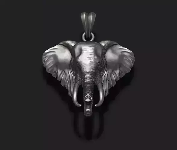 Elephant head pendant new 3D print model