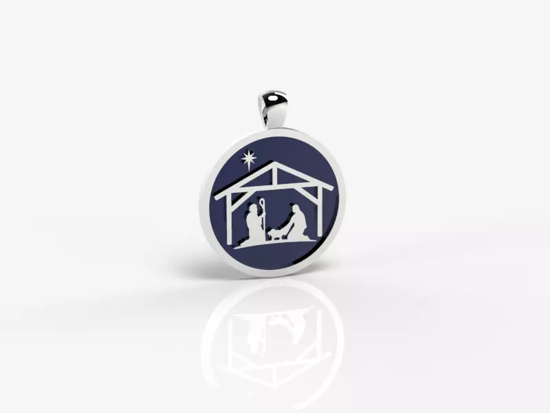Birth of Jesus Pendant - 3D Print Model 3D print model_0