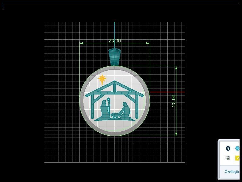 Birth of Jesus Pendant - 3D Print Model 3D print model_3