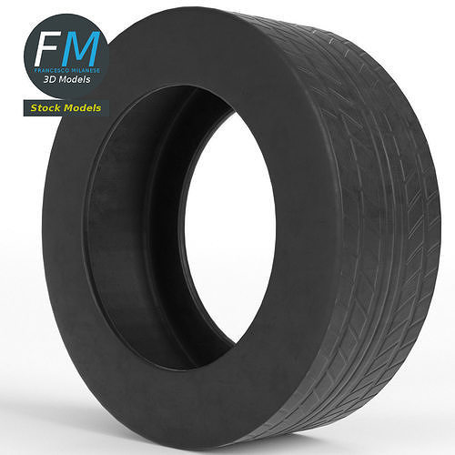 Generic car tire 3D model 3