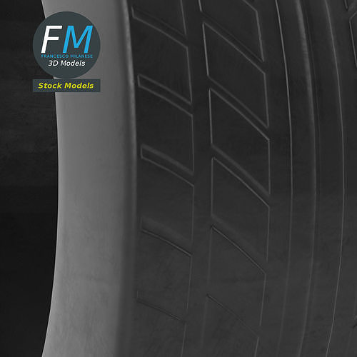 Generic car tire 3D model 5