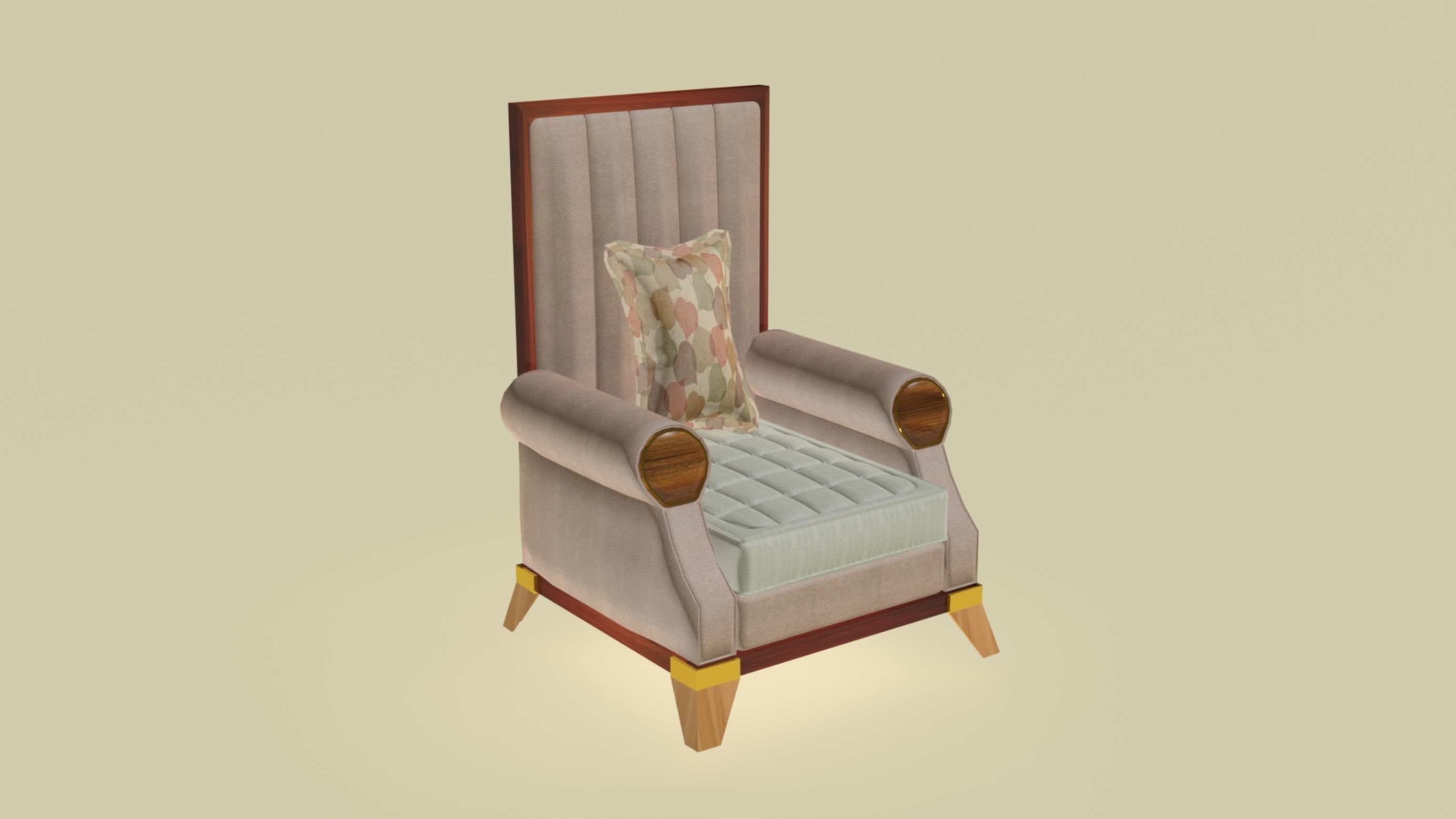Pierre Club Launch Chair 3D model_2