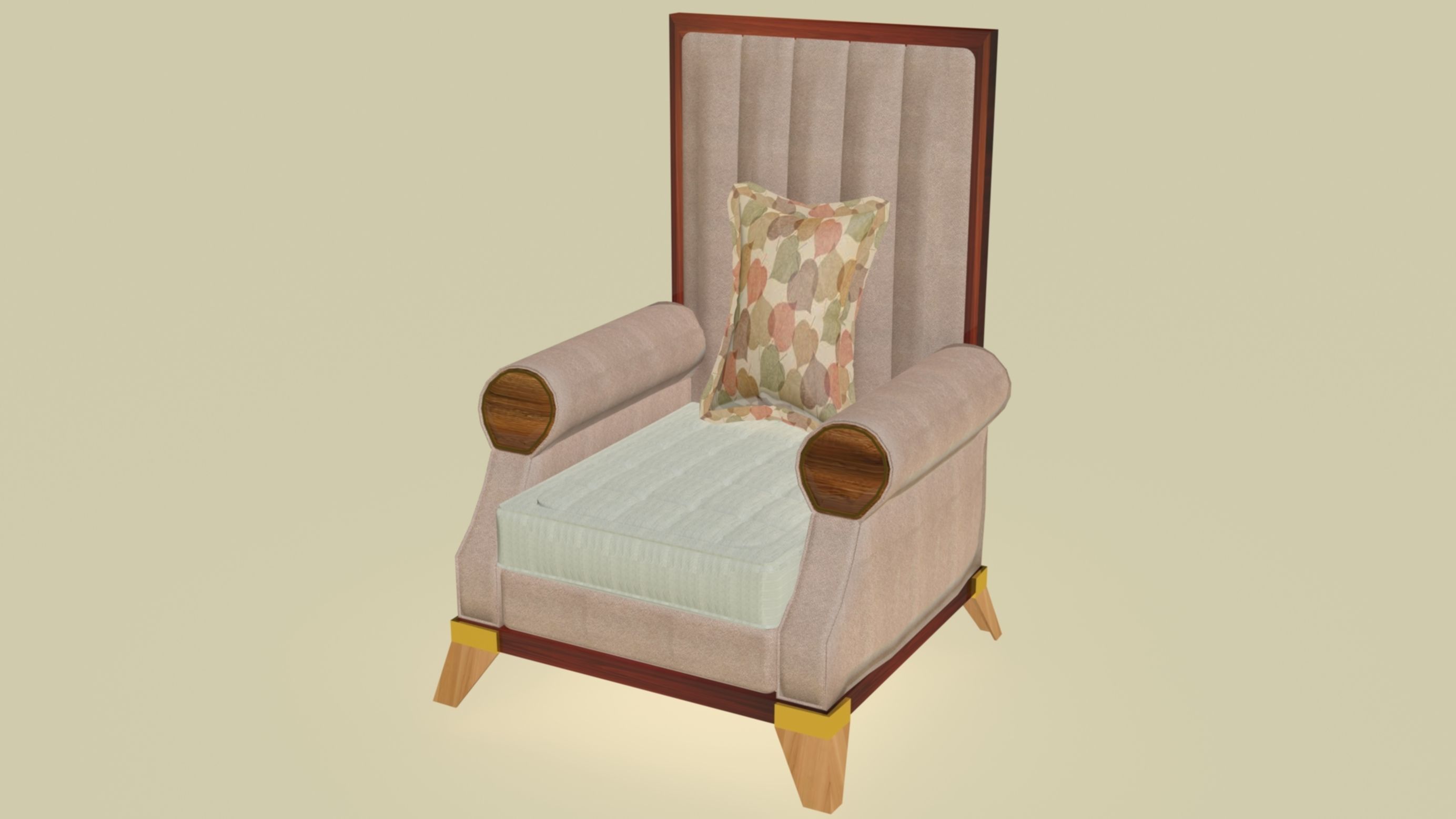 Pierre Club Launch Chair 3D model_1