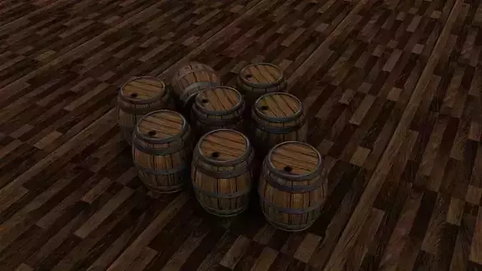 Barrel on floor