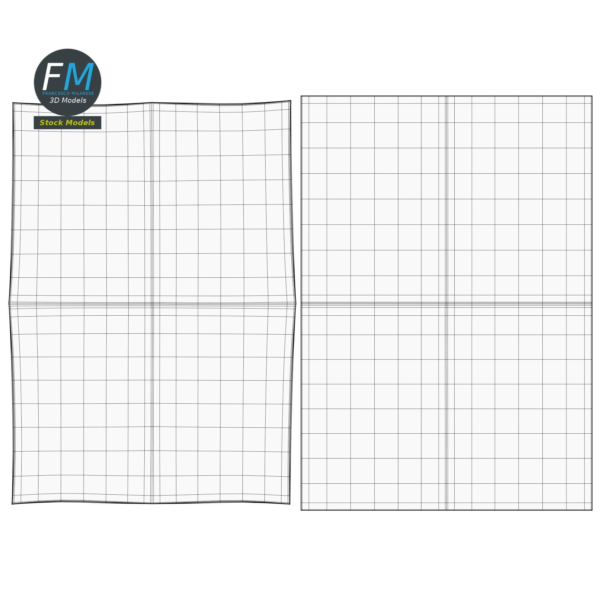 Poster mockup with sticky tape 3D model_11