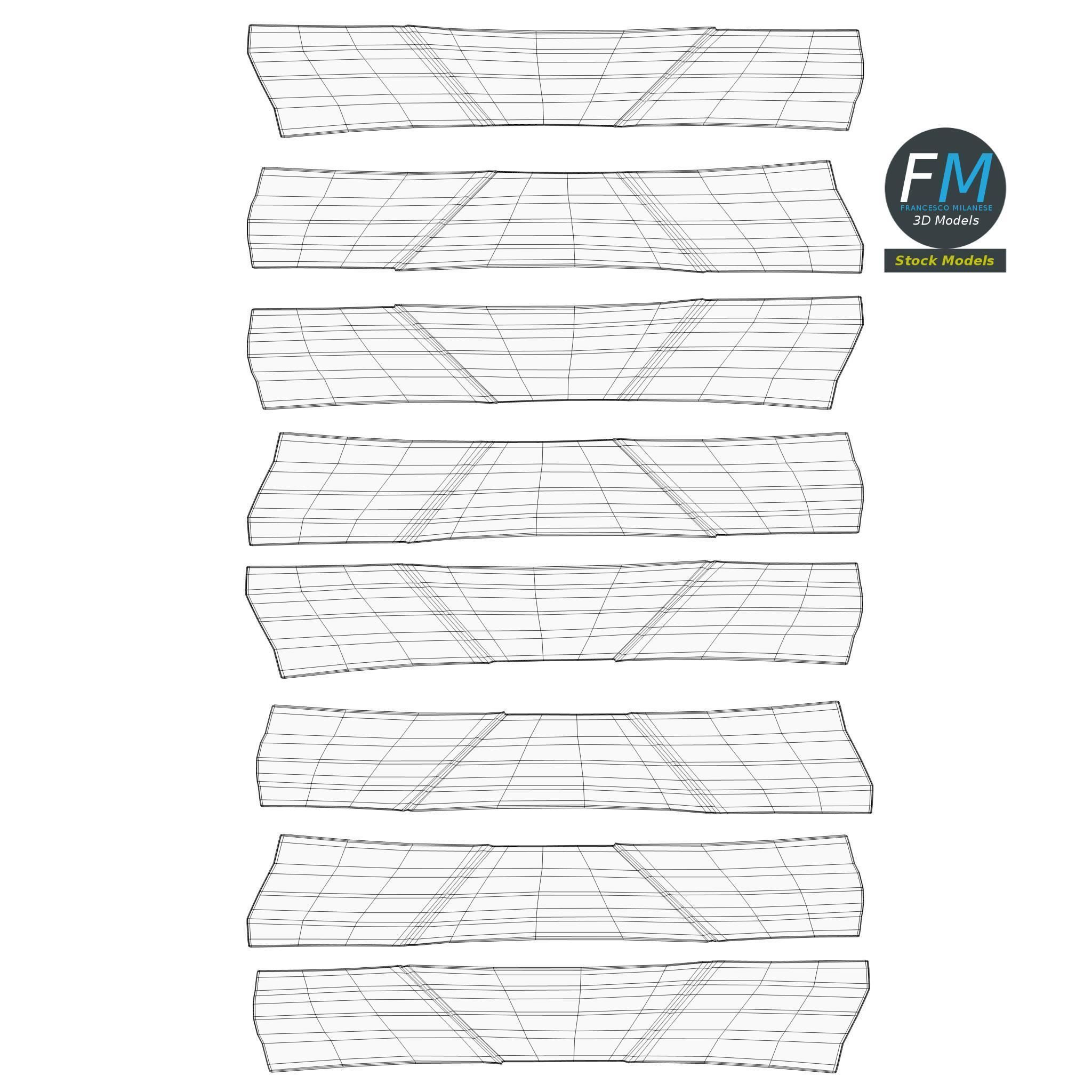 Poster mockup with sticky tape 3D model_12