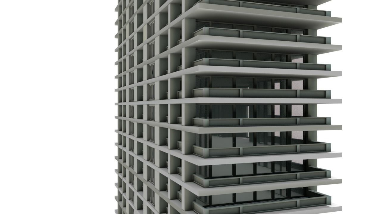 Big Hous Low-poly 3D model_10