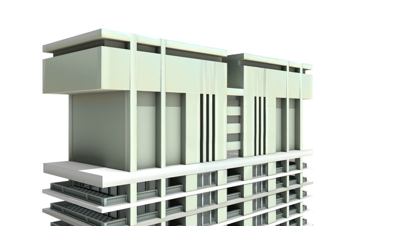 Big Hous Low-poly 3D model_36