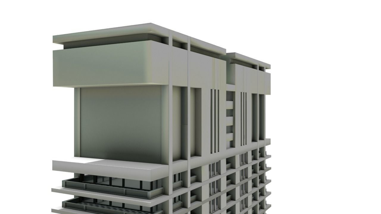 Big Hous Low-poly 3D model_30