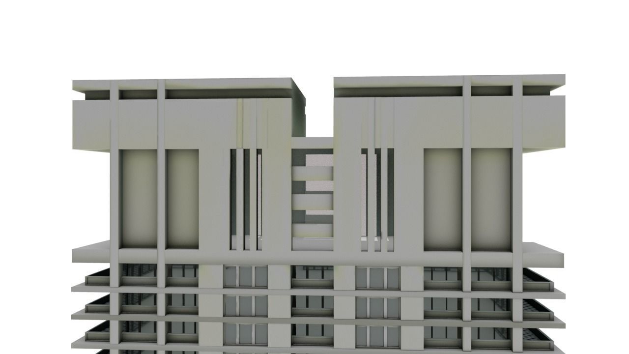 Big Hous Low-poly 3D model_32