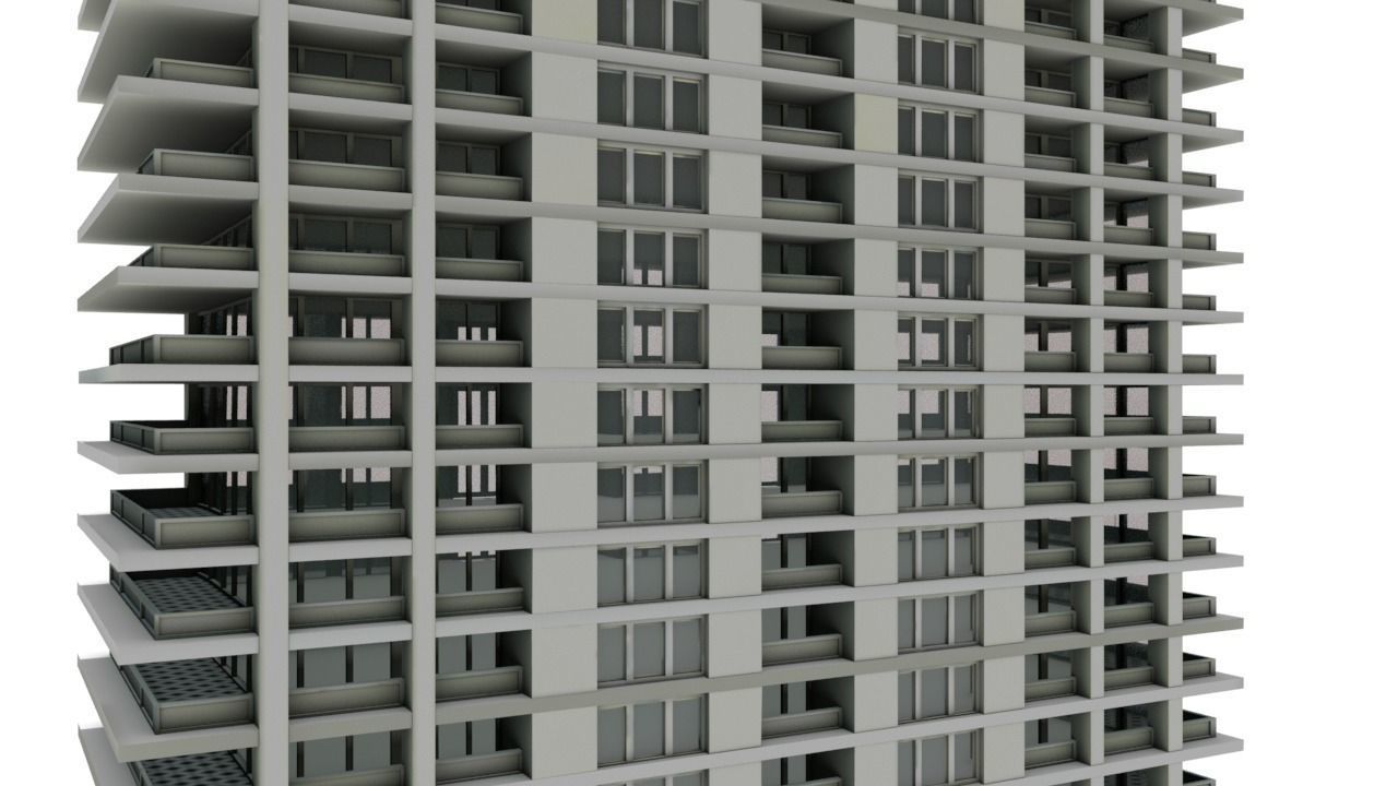 Big Hous Low-poly 3D model_7