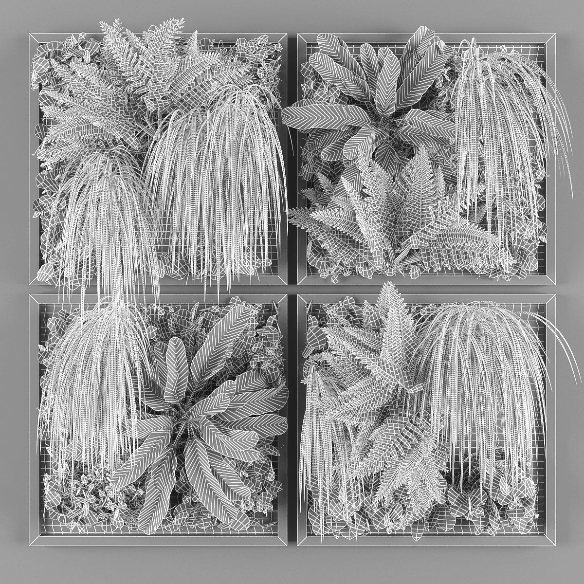 Vertical garden 16 Low-poly 3D model_2