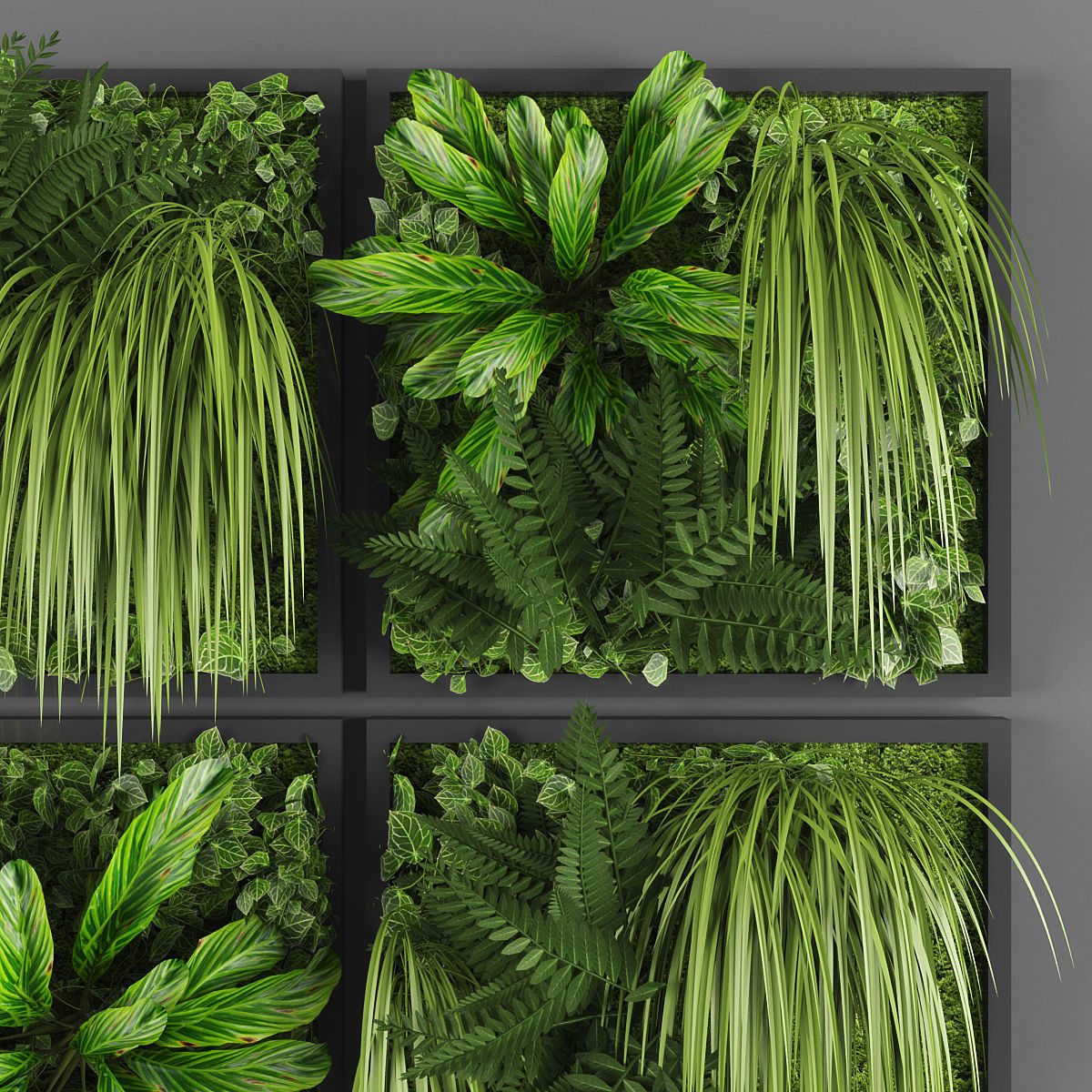 Vertical garden 16 Low-poly 3D model_1