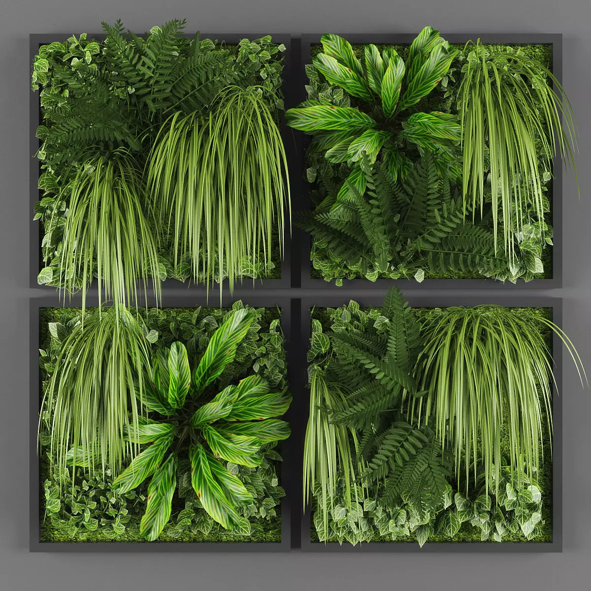 Vertical garden 16 Low-poly 3D model_0