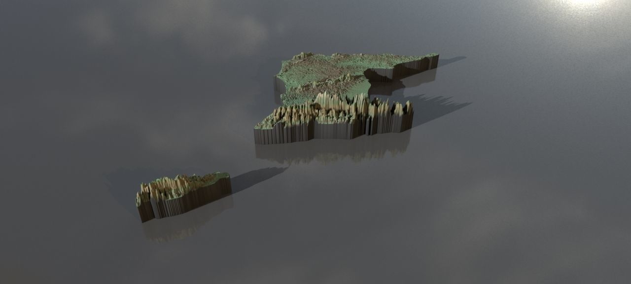 High-resolution heightmaps and geometry for Trinidad and Tobago Texture_1
