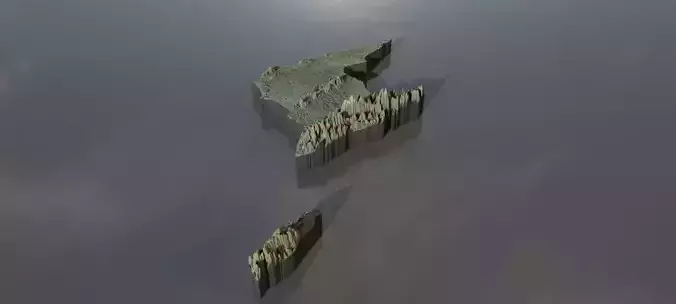 High-resolution heightmaps and geometry for Trinidad and Tobago Texture