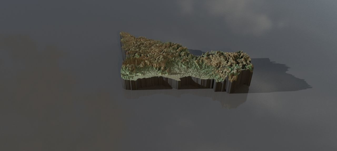Heightmaps and geometry for Central African Republic Texture_2