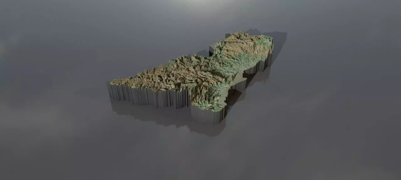 Heightmaps and geometry for Central African Republic Texture_0