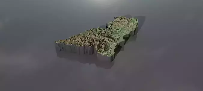 Heightmaps and geometry for Central African Republic Texture