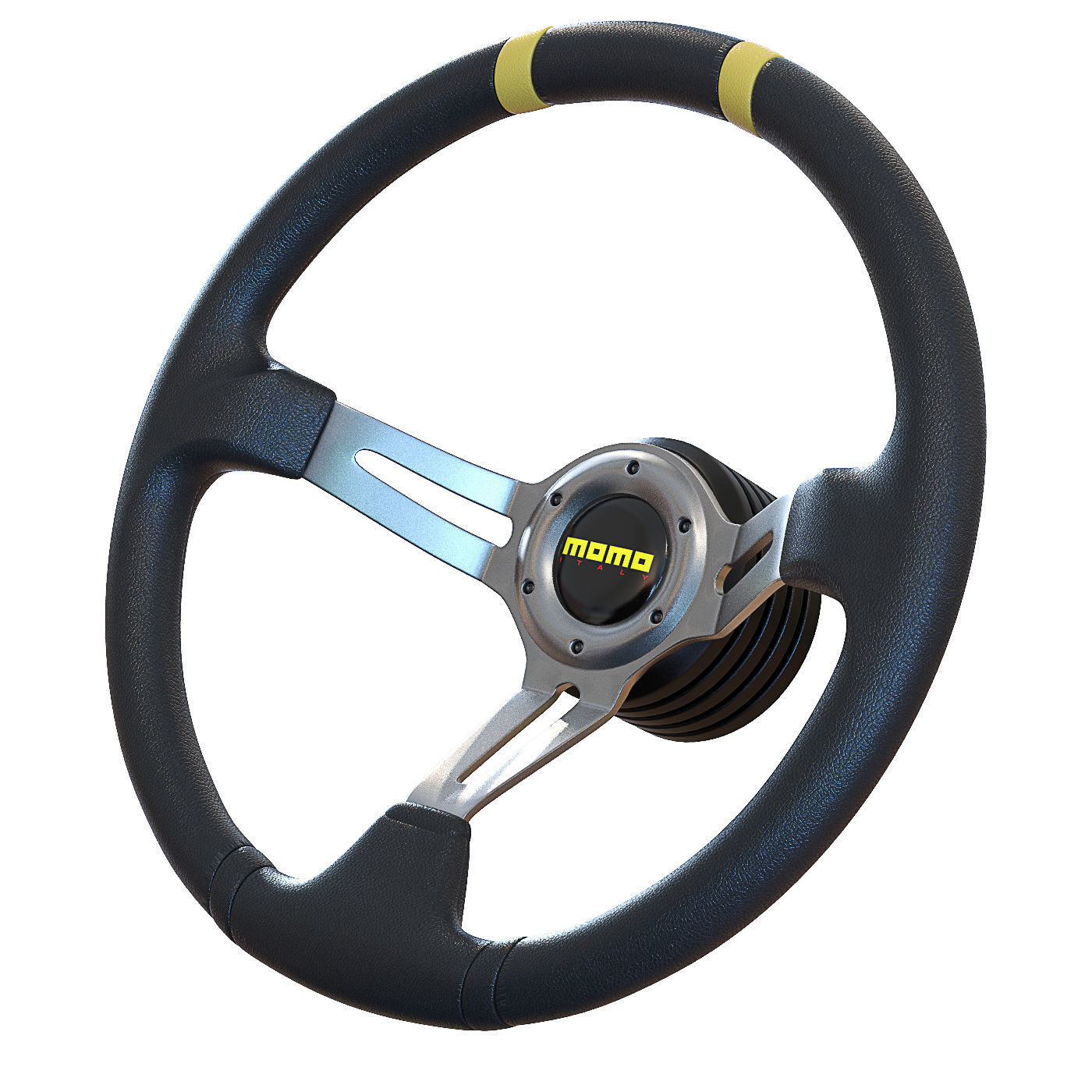 Racing seat Recaro and Wheel MOMO 3D model_4