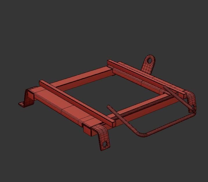 Racing seat Recaro and Wheel MOMO 3D model_18