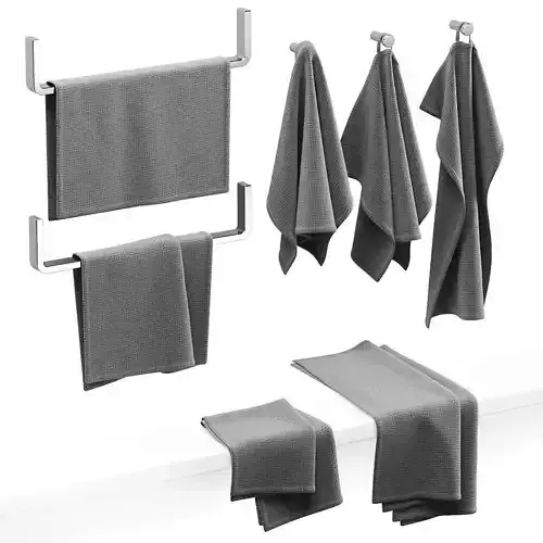 KITCHEN TOWELS GRAY