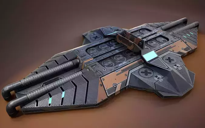 Sci fi device - Game Ready - Cyberpunk Low-poly 3D model